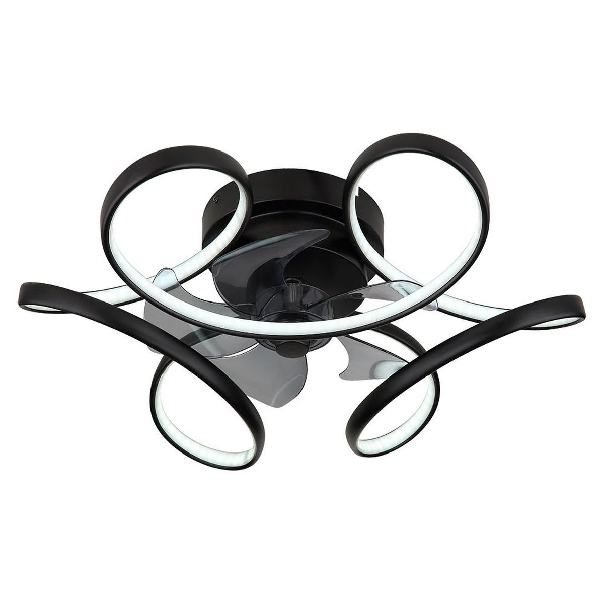 LED DECKENLEUCHTE Metall Schwarz - Schwarz, Metall (56/56/21cm) - Globo Lighting