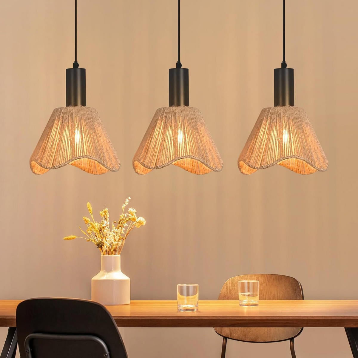 PENDELLEUCHTE ASCHAFFENBURG Ⅲ 74/56/120 cm - Schwarz, Metall (74/56/120cm) - Nettlife