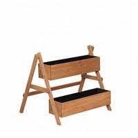 HOCHBEET 80/62/68 cm Braun - Braun, Holz/Metall (62/68/80cm) - Oxeza
