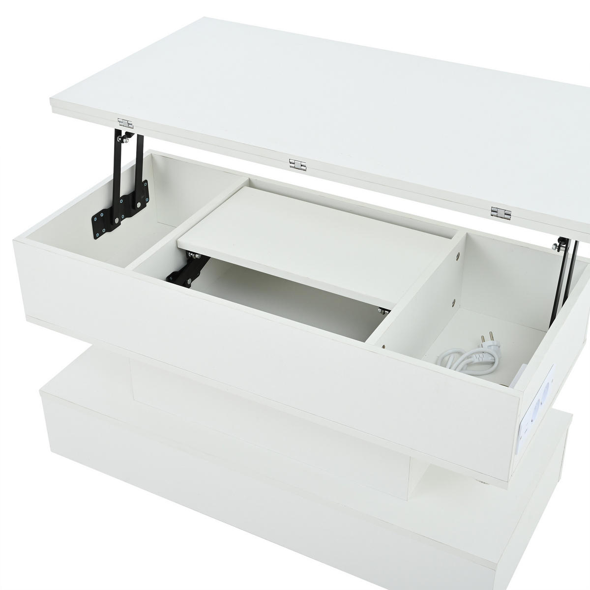 COUCHTISCH Weiß - Weiß, Holzwerkstoff (100/50/51.5cm)