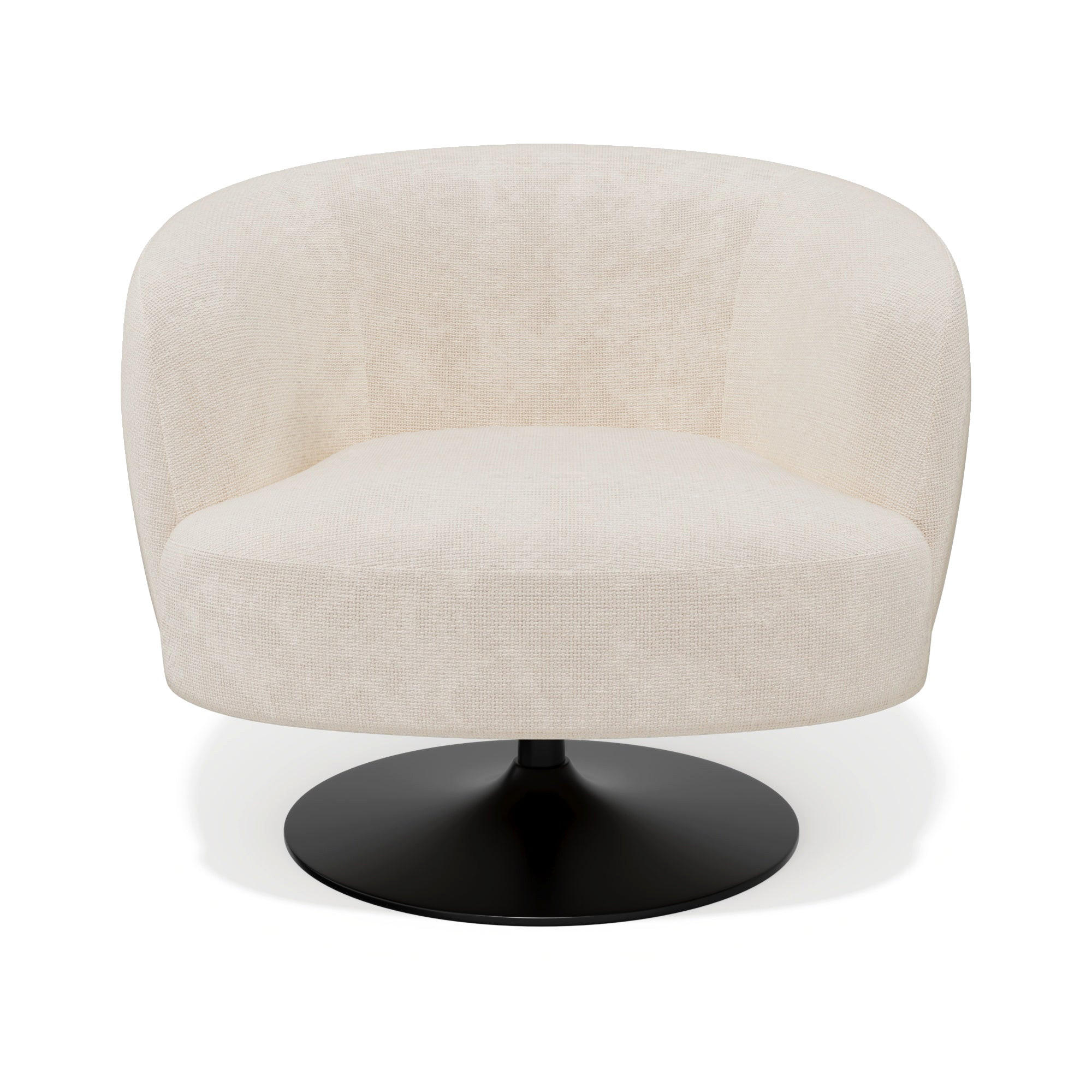 SESSEL Chenille-Samt 77cm - Creme, Textil (77/69/76cm) - Sia Home