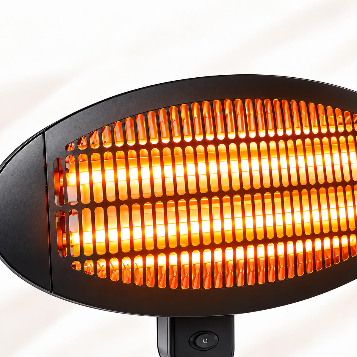 ZÁŘIČ Černý infračervený stojanový nastavitelný 2000 W - černá, kov/plast (51/210/51cm) - Relaxdays