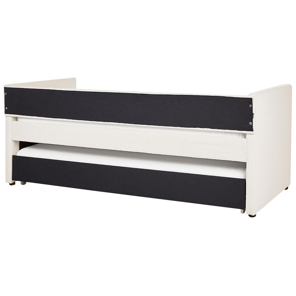 AUSZIEHBETT 90x200 cm Beige Troyes - Beige, Textil (90/200cm) - Beliani