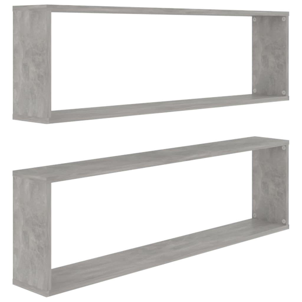 vidaXL Wandregalset Hellgrau 100x30x15 cm