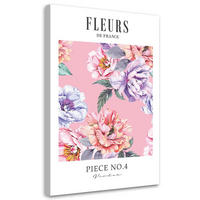 KUNSTDRUCK Rosa 80/120 cm - Pink, Textil (80/120cm) - KUNSTLOFT