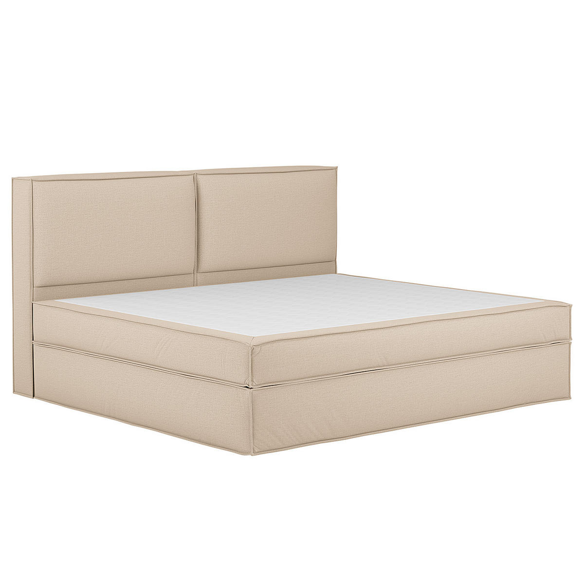 FAMILIENBETT BOXSPRINGBETT - Beige, Textil (240/200cm) - home24