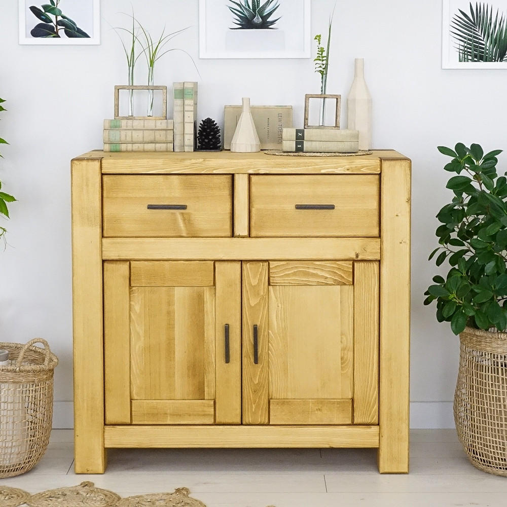 KOMMODE aus Massivholz SARA - Honig, Holz (90/85/45cm) - Seart