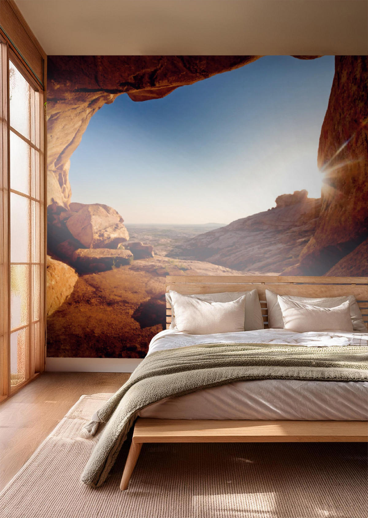 FOTOTAPETE Berglandschaft 375 x 270 cm - Orange, Papier (375/270cm) - Sanders & Sanders