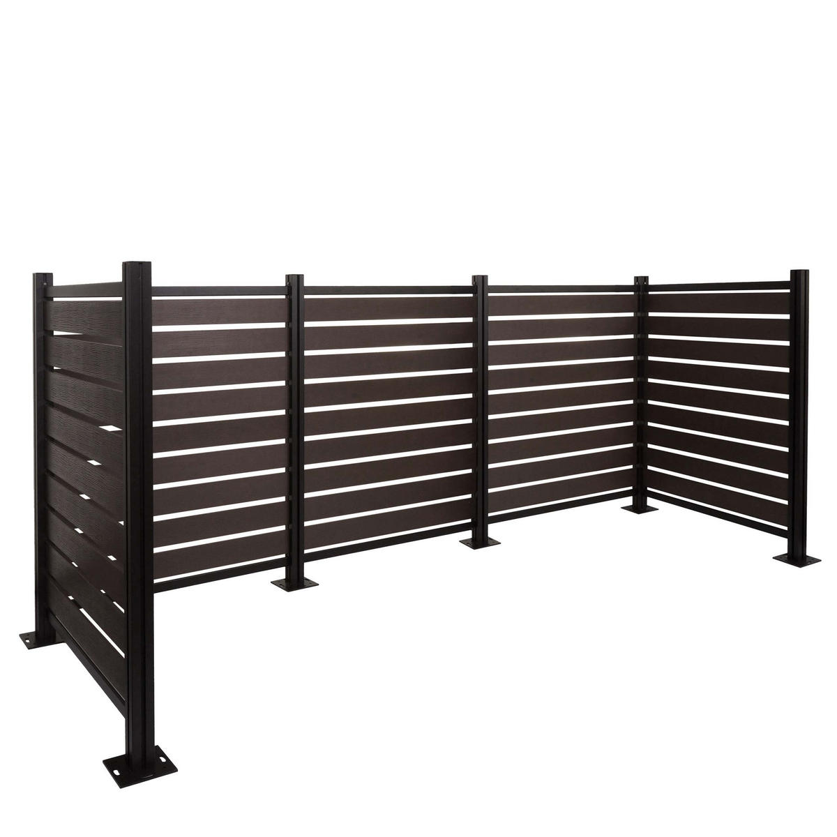 ALU MÜLLTONNEN-ZAUN Anthrazit - Anthrazit, Metall (300/130/110cm) - MCW