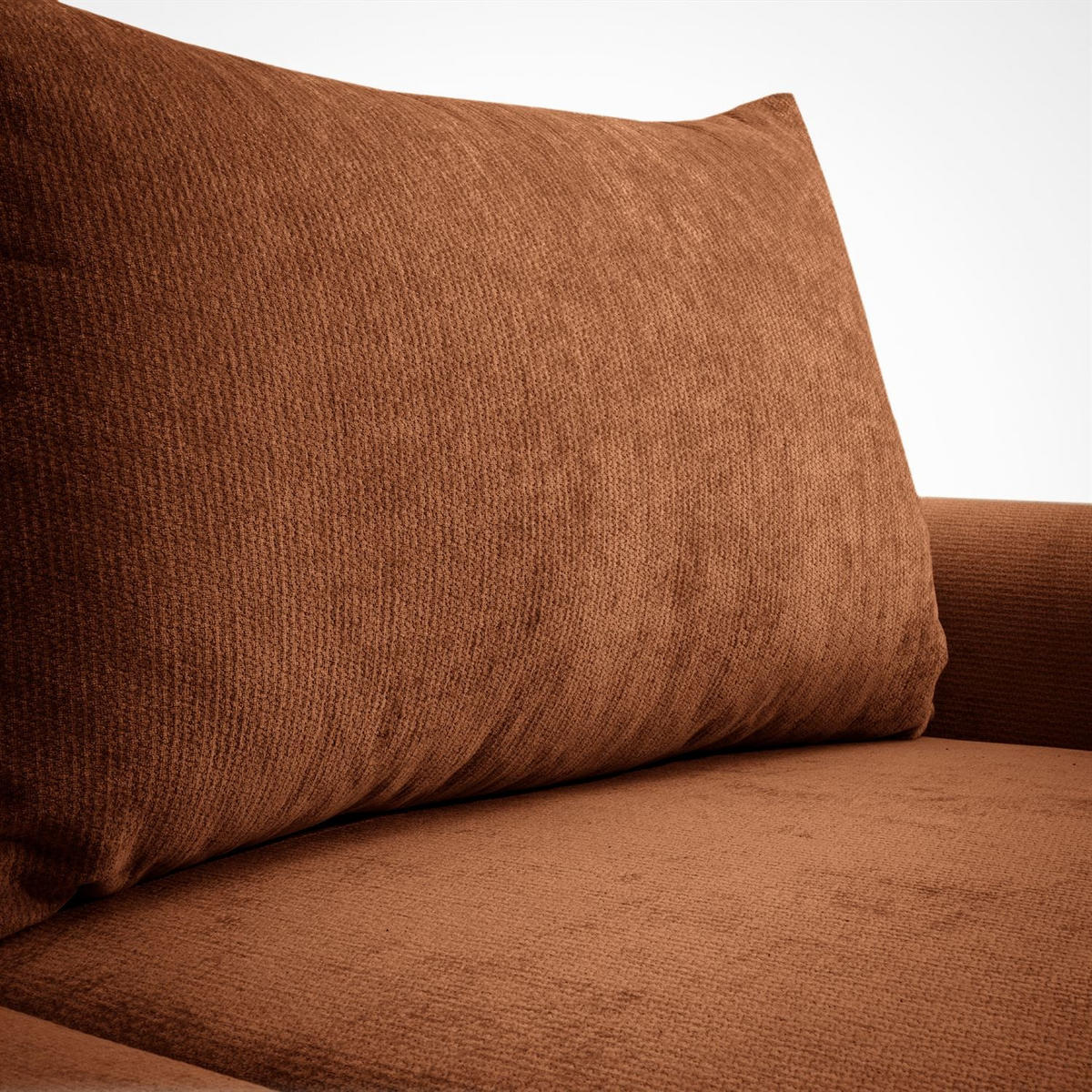 ECKSOFA GOYA mit Schlaffunktion und Bettkasten, Rechte, Perfect Harmony 52 - Rotbraun, Textil (302/184cm) - Lookway