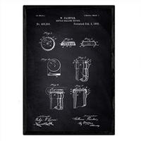 POSTER Flaschenverschluss Patent A3 Rahmenlos - Klar, Papier (29.7/5/42cm) - Nacnic