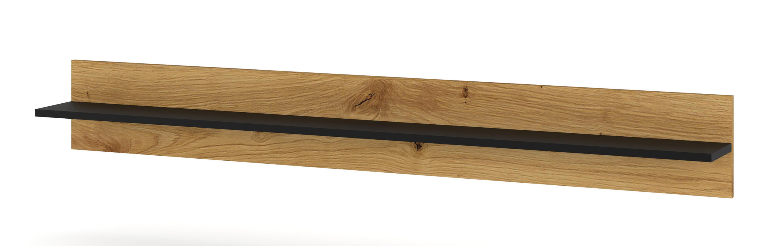 WANDREGAL Schwarz, Artisan 151/20/20 - Schwarz, Holzwerkstoff (151/20/20cm) - RAUMHIRSCH FURNITURE