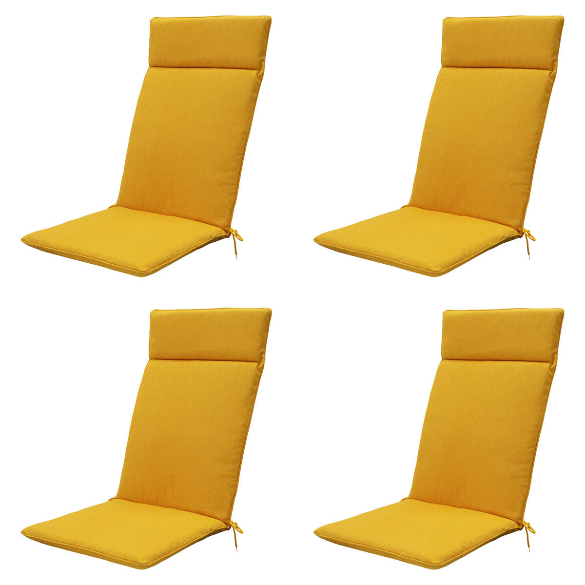 GARTENSTUHLKISSEN Canvas 120/50 cm 4er-Set - Gelb, Textil (50/8/120cm) - Madison