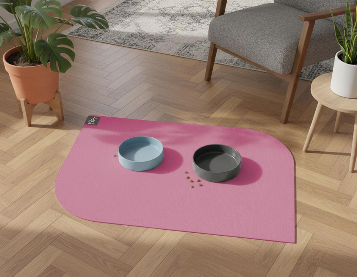 NAPFUNTERLAGE, Öko-Tex, Blattform Rosa 60 x 90 cm - Rosa, Textil (90/60cm) - SANOZOO