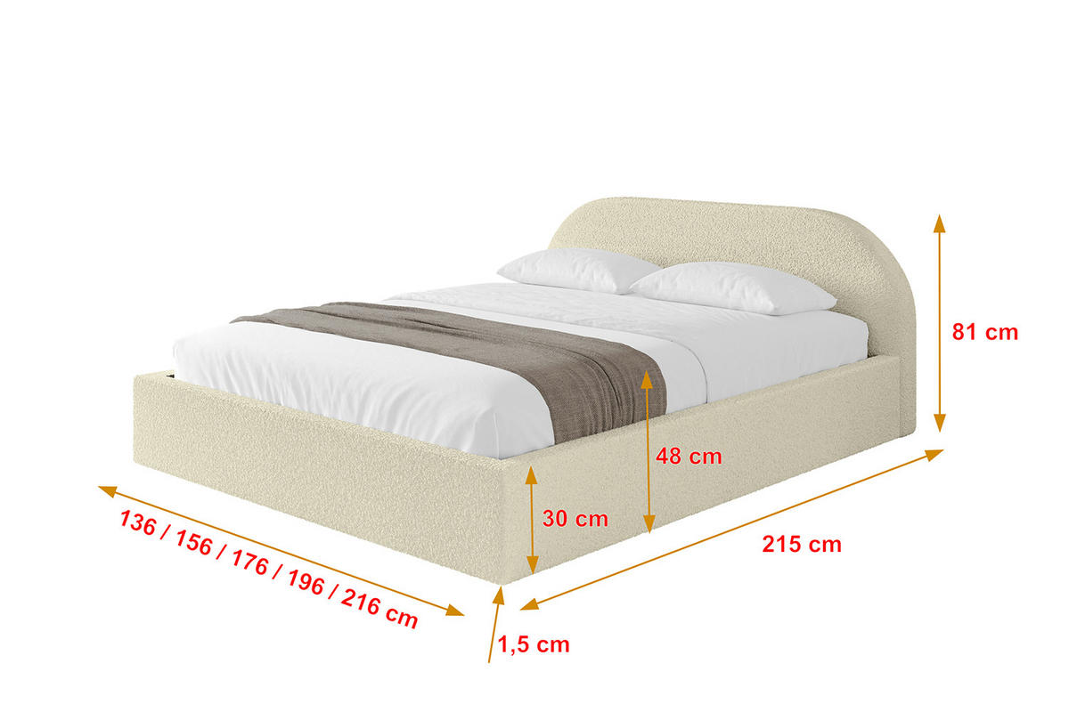 POLSTERBETT mit Bettkasten und Lattenrost, Bett mit Matratze H3/H4 - TIVON-V1 120x200 Beige - Taupe, Holzwerkstoff/Textil (120/200cm) - ALTDECOR