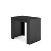 KONSOLENTISCH ausziehbar 58 bis 262cm, für 12 Gäste, schwarz, 90/58/77cm - Schwarz, Holzwerkstoff (90/262/77cm) - Skraut Home