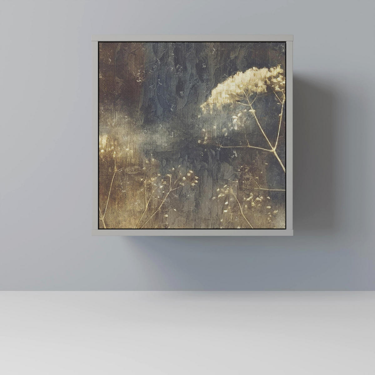 SIDEBOARD GENTLE POWER, Grau, 57,5x42x77,5 cm, Schräge Buchenholzfüße - Buchefarben/Multicolor, Holzwerkstoff/Buchenholz (57.5/77.5/42cm) - SpaceRebels