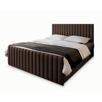 BOXBETT ARION 140x200 cm mit Matratze und Topper, H2+H3 - Braun - Braun, Holz (140/200cm) - MASSENO