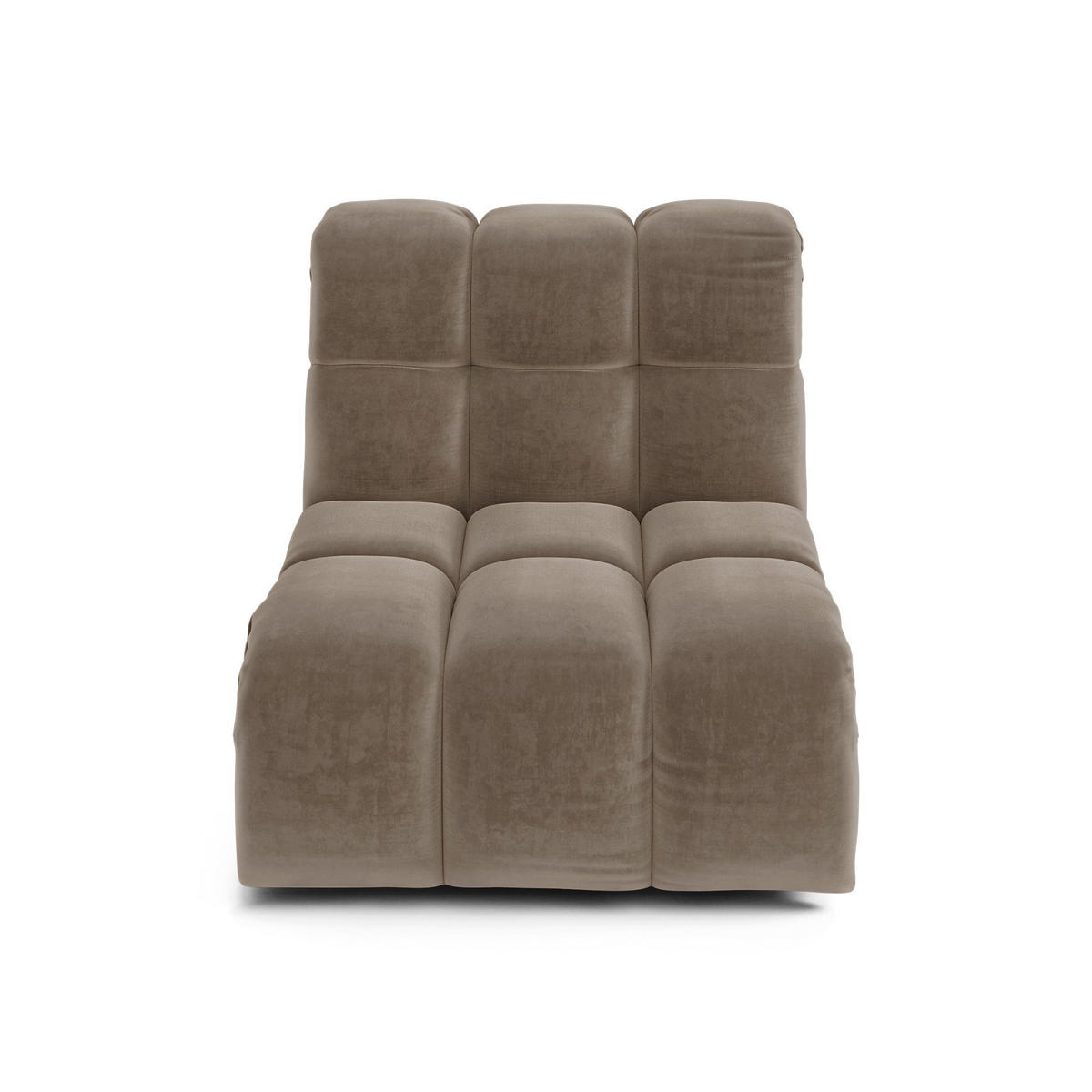 MODULARER Drehsessel SEVEN Samt Marron glacé 81cm - Hellbraun/Braun, Textil (81/77/98cm) - Premium Interiors