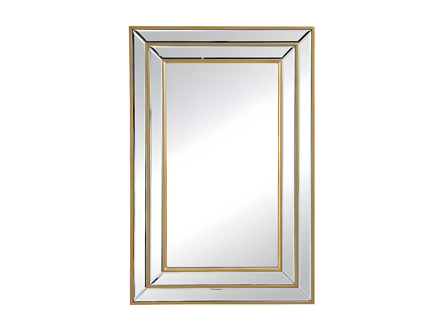 WANDSPIEGEL - 60 cm x 1 cm - Holz, Platte - Goldfarben - BAKOU - Goldfarben, Holz (60/90/1cm) - Vente-Unique