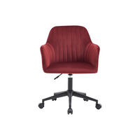 BÜROSTUHL ohne Armlehnen - 59 cmcm x 61.5 cmcm - Samt, Stoff - Bordeaux - ELEANA - Bordeaux, Textil (59/89/61.5cm) - Vente-Unique