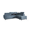 ECKSOFA Schlafsofa Anton In Esito - Hellblau, Holzwerkstoff/Textil (265/205cm) - Fun Möbel