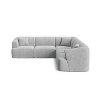 SYMMETRISCHES-MODULARES-ECKSOFA Campi aus Cord silber 6 Sitzplätze - Silberfarben, Textil (255/255cm) - Cosmopolitan Design