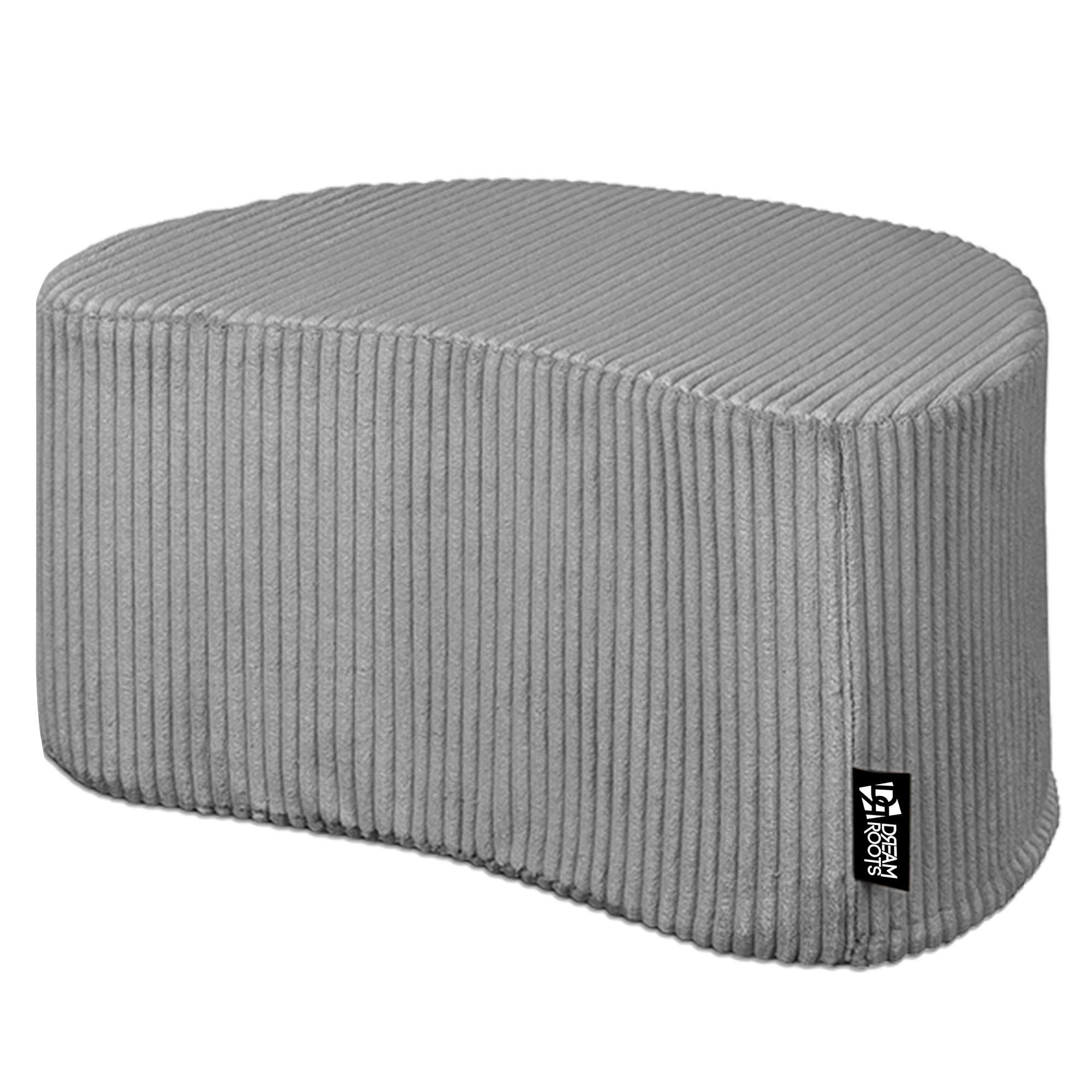 SITZSACK Halbmond 54/36/35 cm, weicher Cord 420 g/m², Dunkelgrau - Dunkelgrau, Textil (36/35/54cm) - Dreamroots