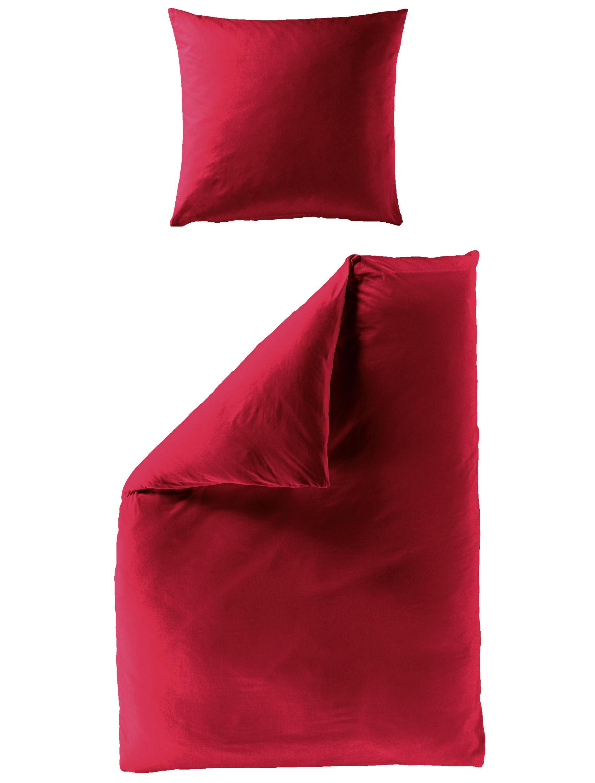 BETTWÄSCHE Seersucker 3000 - Rot, Textil (155/220cm) - Bierbaum