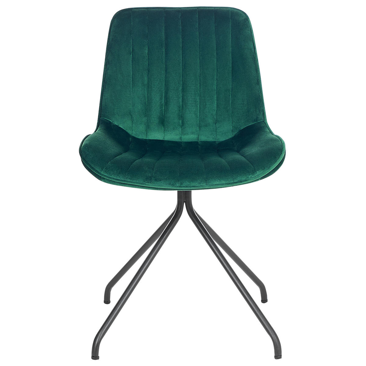 ÉTKEZŐSZÉK 2 darabos Szett Bársony Zöld Navasota - zöld, textil/fém (47/83/62cm) - Beliani