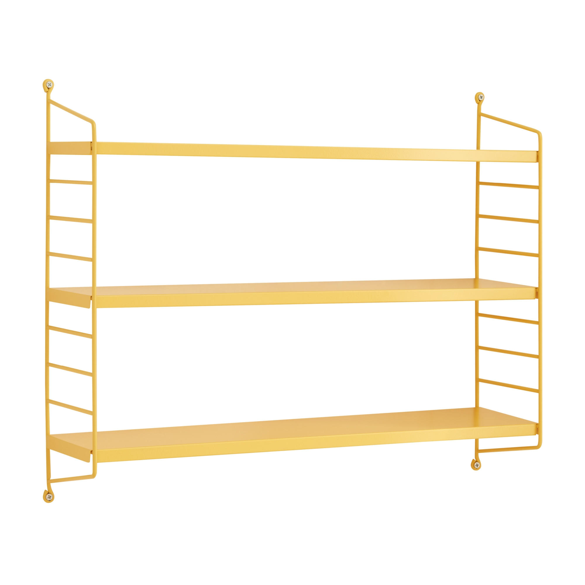 WANDREGAL-SET 3 TLG. Strängnäs - Gelb, Metall (60/50/15cm) - [en.casa]