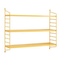 WANDREGAL-SET 3 TLG. Strängnäs - Gelb, Metall (60/50/15cm) - [en.casa]