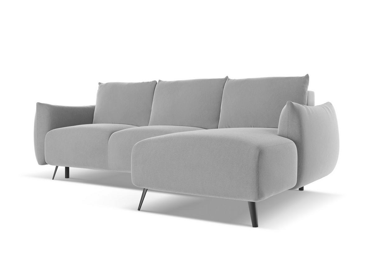 3-SITZER SOFA mit Schlaffunktion Samt Stoff Grau - Dunkelgrau/Schwarz, Kunststoff/Textil (255/85/105cm) - Makamii