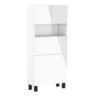 SCHREIBTISCH Weiß Hochglanz 80/175/92 - Weiß Hochglanz, Holzwerkstoff (90/50/175cm) - RAUMHIRSCH FURNITURE