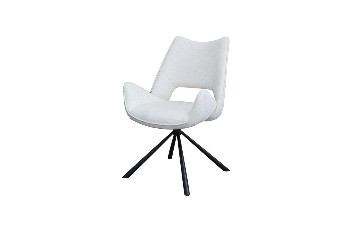 ESSZIMMERSTUHL VELO Weiß Webstoff - Schwarz/Weiß, Kunststoff/Textil (57/89/61cm) - KAWOLA