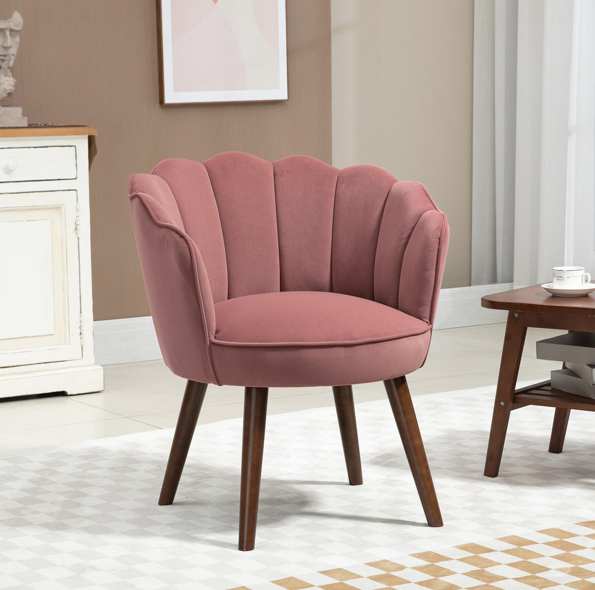 SESSEL 66/78.5/66 cm Rose aus Polyester - Pink, Kunststoff (66/78.5/66cm) - OKMYHOME