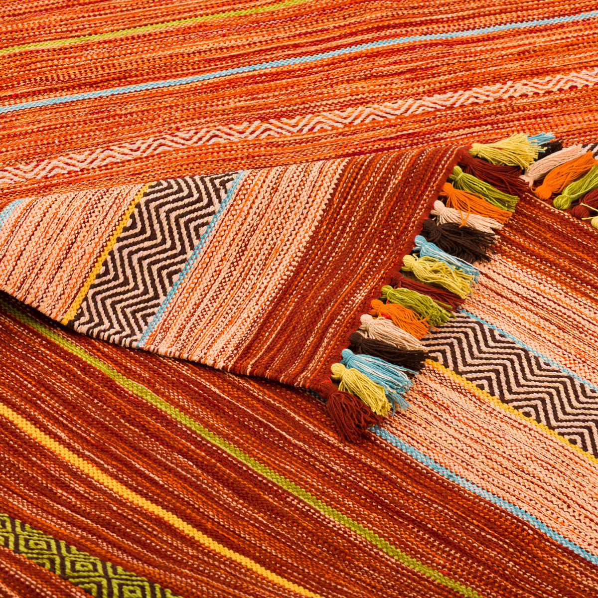 NATUR TEPPICH KELIM KALLEEN - Terracotta, Textil (170/240cm) - Pergamon