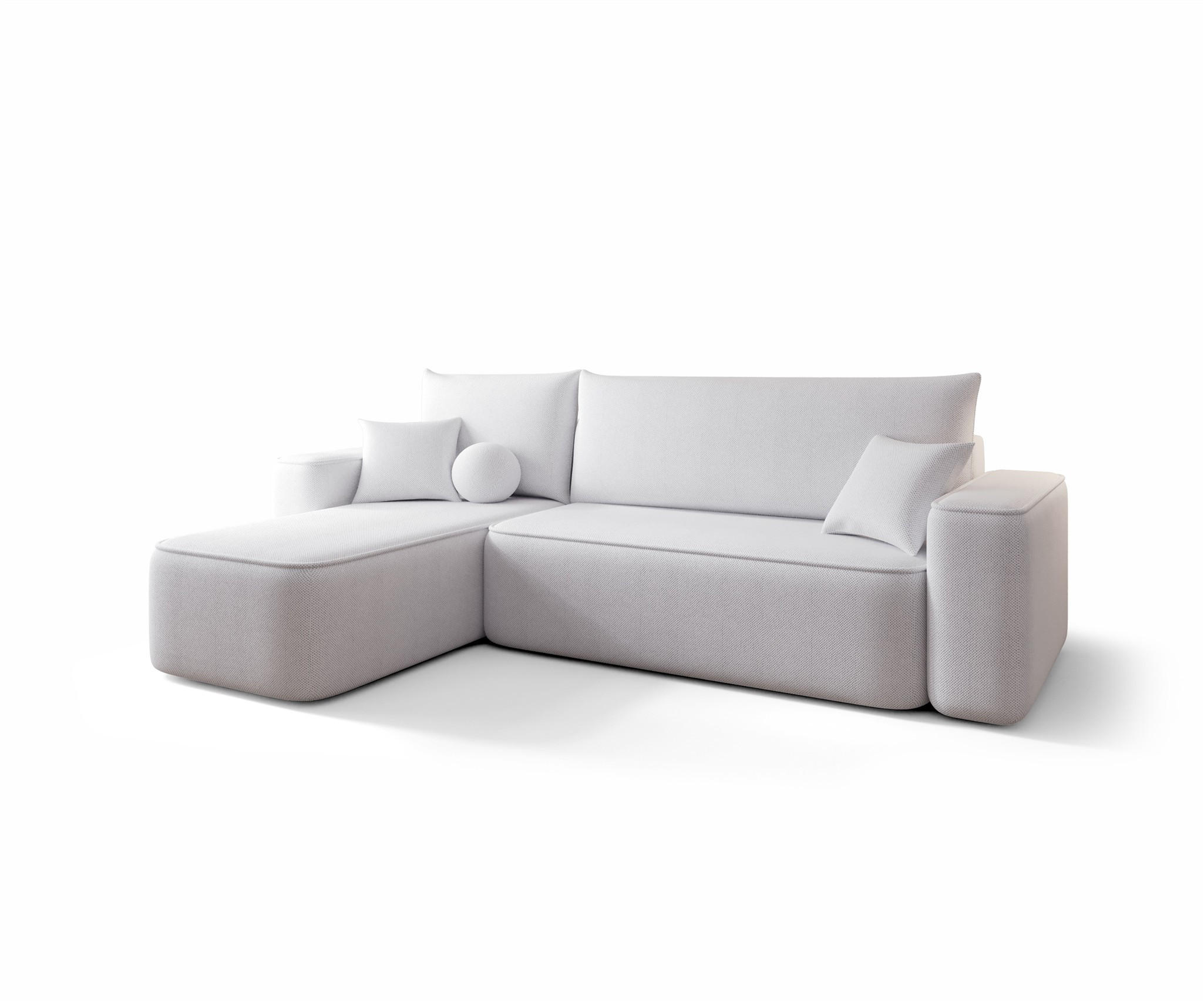 ECKSOFA Agepo In Curio - Hellgrau, Holzwerkstoff/Textil (250/150cm) - Fun Möbel