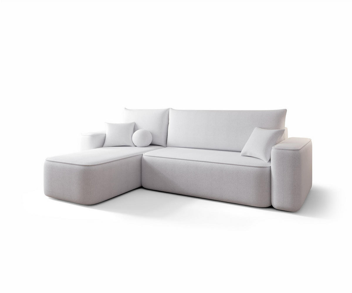ECKSOFA Agepo In Curio - Hellgrau, Holzwerkstoff/Textil (250/150cm) - Fun Möbel