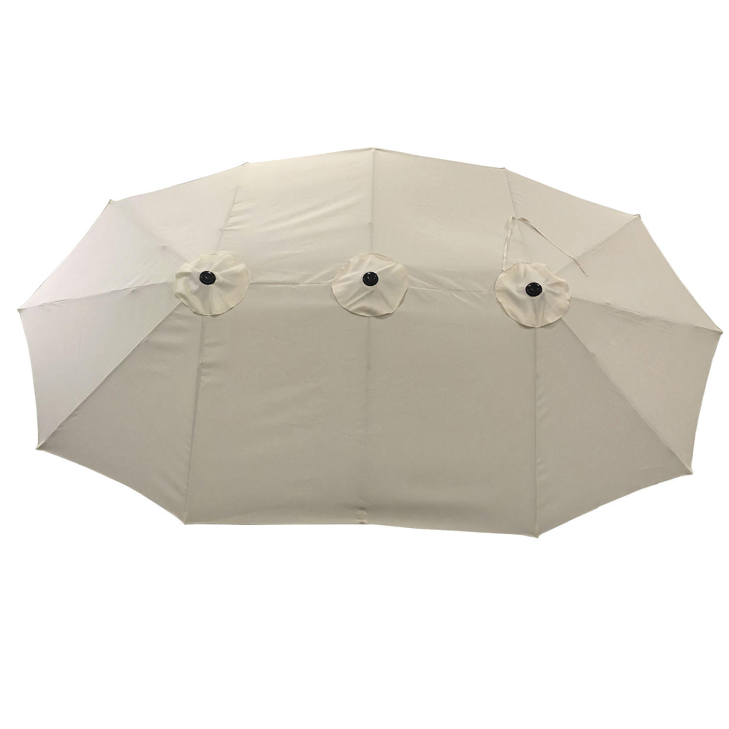 DOPPELSCHIRM Linai Beige 270/460 cm - Beige, Textil (264/452cm) - Happy Garden