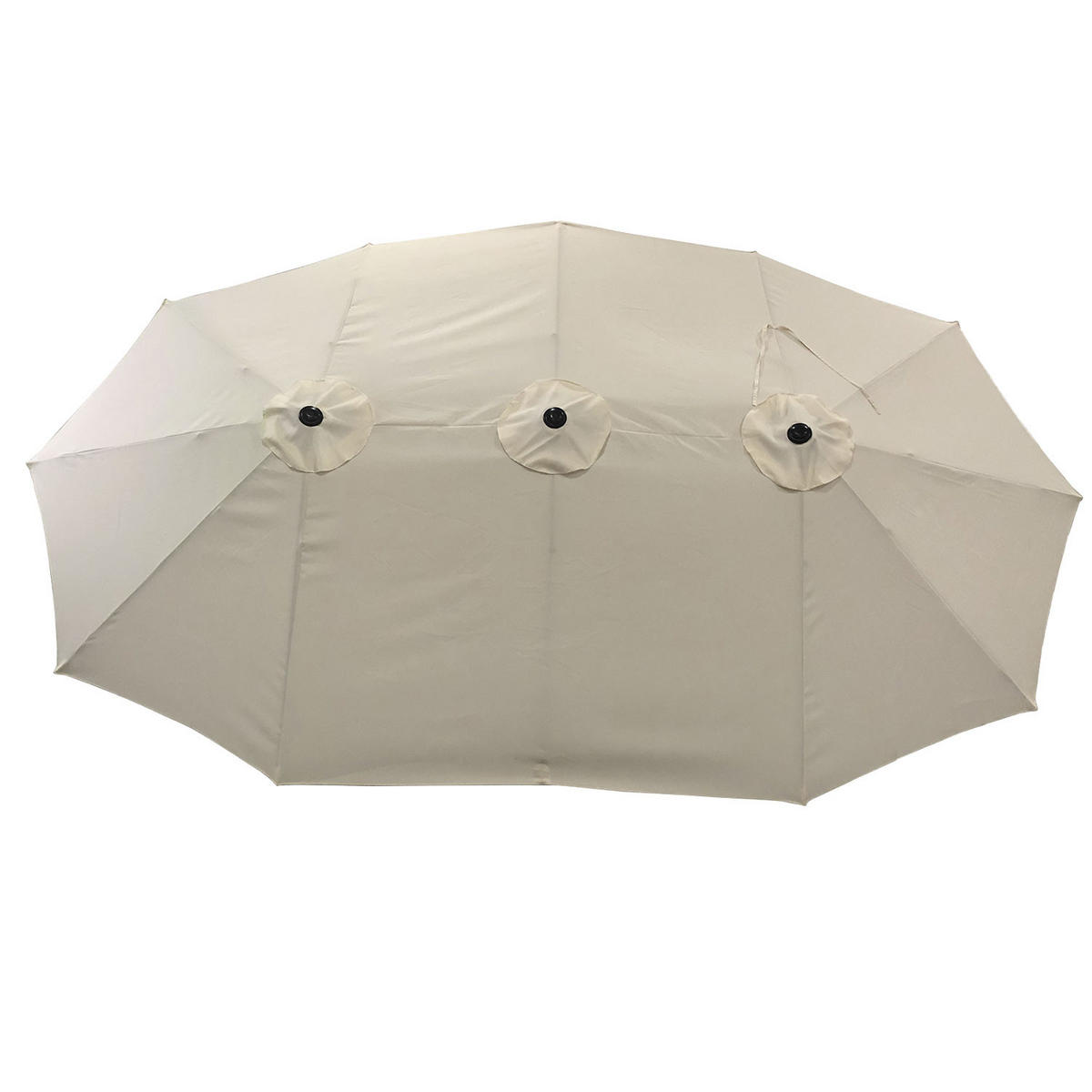 DOPPELSCHIRM Linai Beige 270/460 cm - Beige, Textil (264/452cm) - Happy Garden