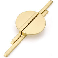 HALBMONDGRIFF 2er-Set Vergoldet Zinklegierung ~9,5 x 2,5 x 3,5 cm Lochabstand 64 mm Schrauben - Goldfarben, Metall (2.5/3.5/9.5cm) - MCBOSON