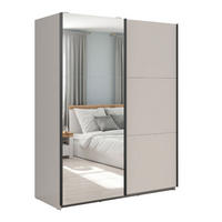 SCHWEBETÜRENSCHRANK Tetrix Kaschmir 153,5 / 60 / 195,5cm - Kaschmir/Braun, Holz/Holzwerkstoff (153.5/195.5/60cm) - Feldmann-Wohnen