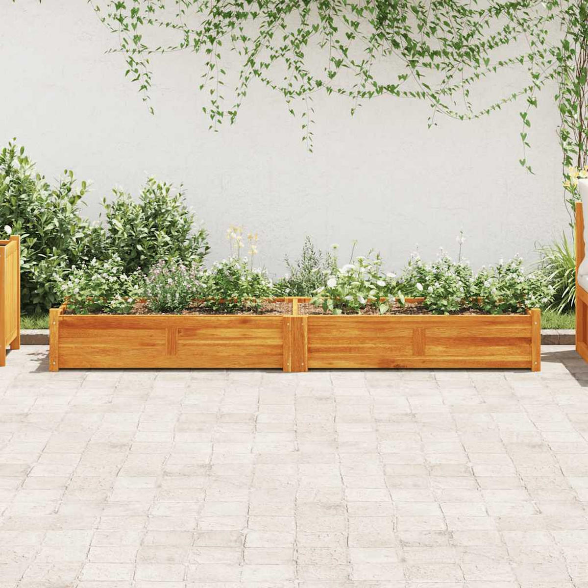 GARTEN-HOCHBEET Akazienholz 200/50/25 Cm - Braun, Holz (50/25/200cm) - vidaXL