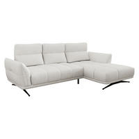 ECKSOFA Giovanni Z LCH, Seite: Rechts 2R-LC - Hellgrau/Schwarz, Holz/Textil (298/195cm) - MIRJAN24