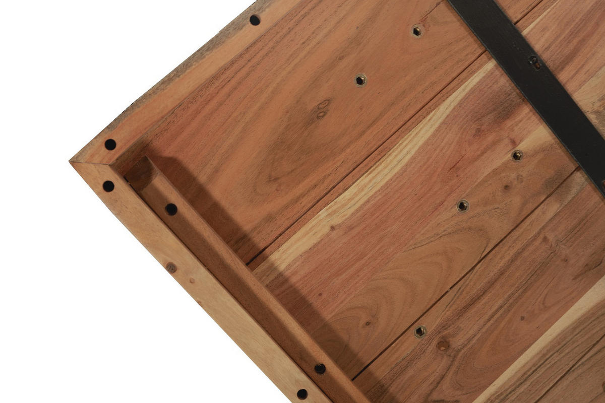 ESSTISCH RIO - Schwarz/Braun, Holz/Metall (100/220/77cm) - SAM