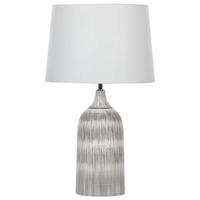 TISCHLAMPE Georgina 33/33/66 cm - Grau, Keramik (33/33/66cm) - Beliani