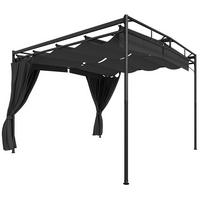 PERGOLA Polyester Metall Dunkelgrau - Dunkelgrau, Metall (300/220/300cm) - Outsunny