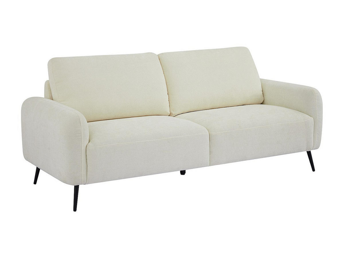 SOFA - 3 Personen - stoff - gebrochenes weiß Letrosa - Weiß, Textil/Metall (200/86/88cm) - Vente-Unique