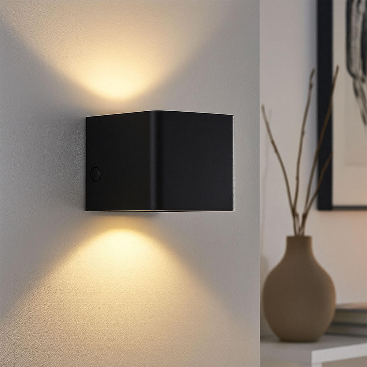 LED WANDLEUCHTE Veronika Schwarz - Schwarz, Metall (10.1/8/10.1cm) - Globo Lighting